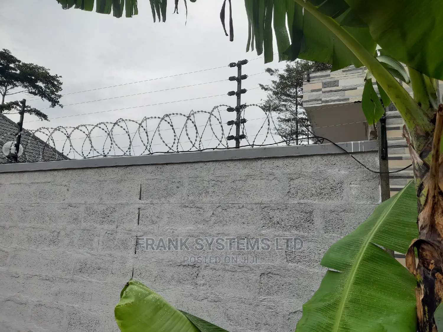 Electric Fence System With Razor Wire 