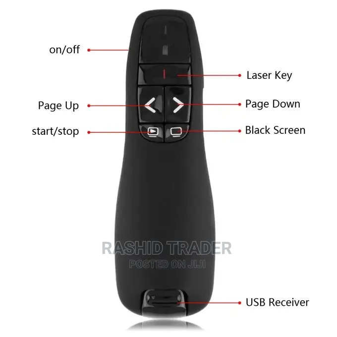 R400 2.4ghz USB Wireless Presenter Red