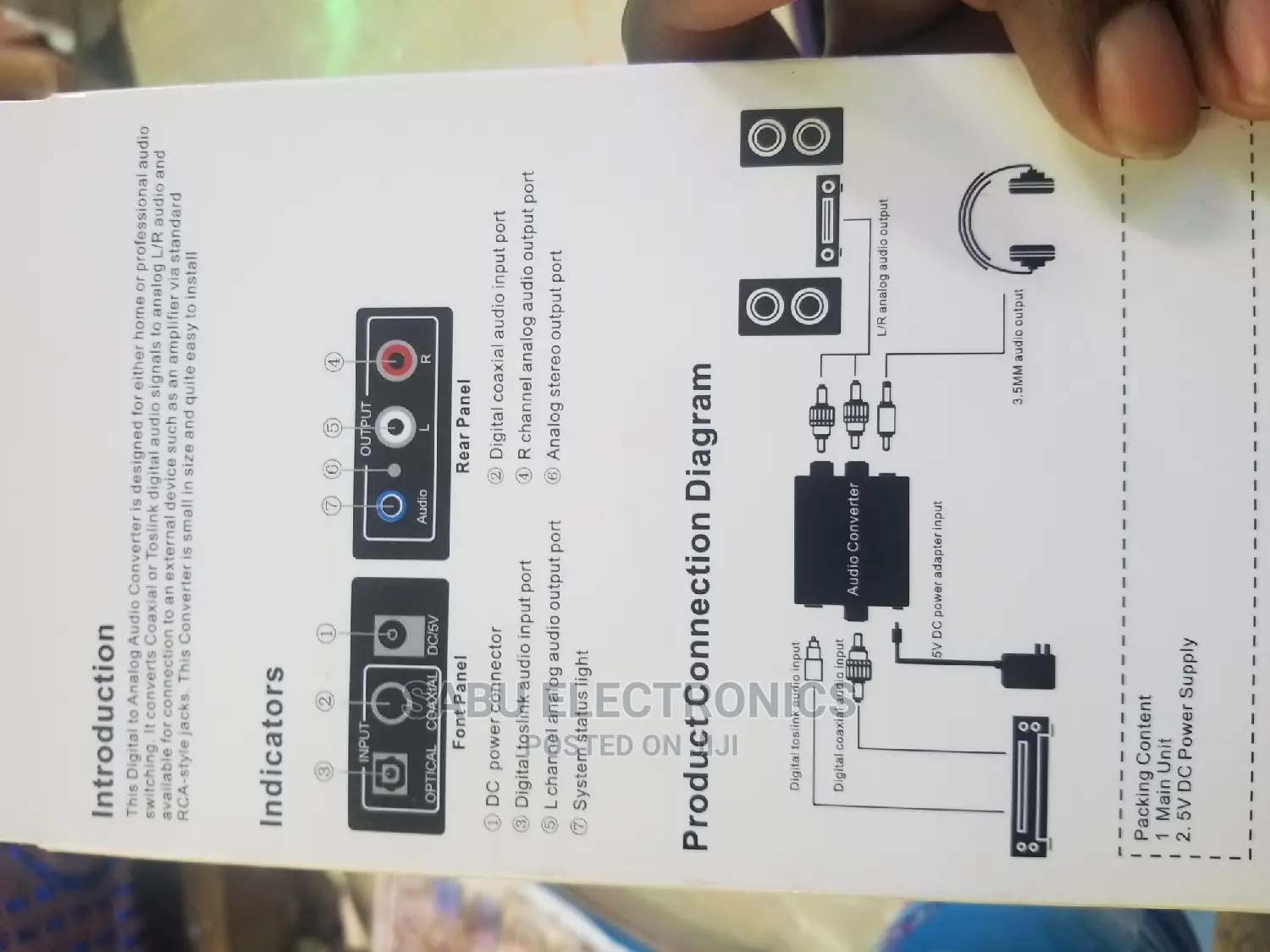 Converter for Audio Digital to Analogue , Optical to Aux