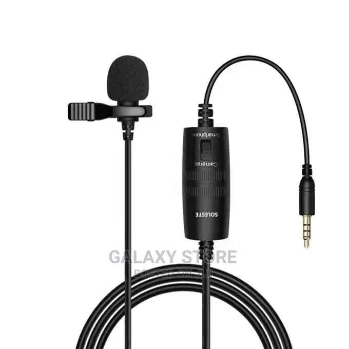 Lavalier Microphone 3 Meters Wired Clip-on 3.5mm and 6.5mm