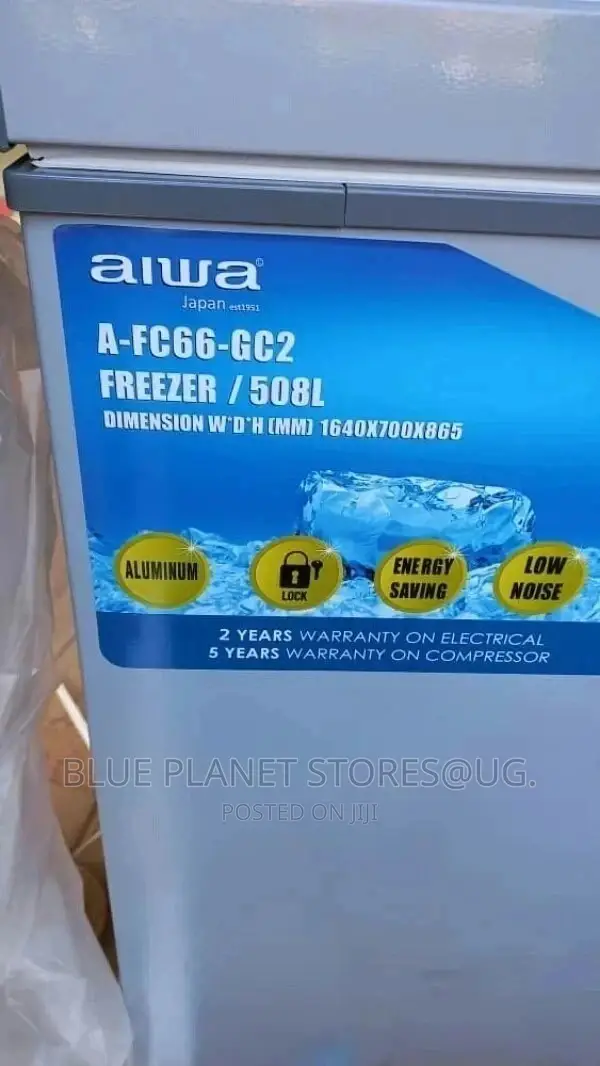 AIWA 660litres Double Door Chest/Deep Freezers || A-fc66-gc2