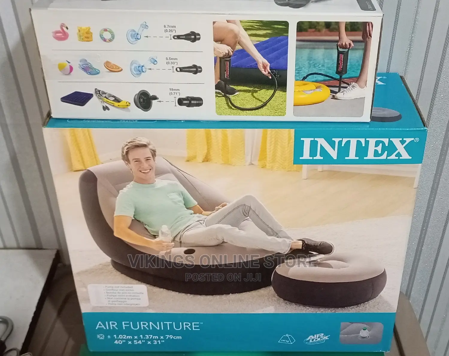 Intex Air Sofa With Foot Rest and Pump
