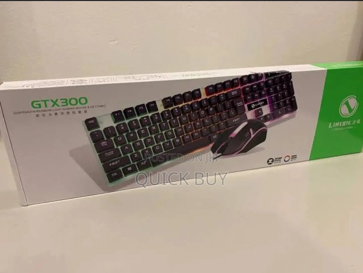 GTX300 Wired Pro Gaming RGB Keyboard Mouse Combo