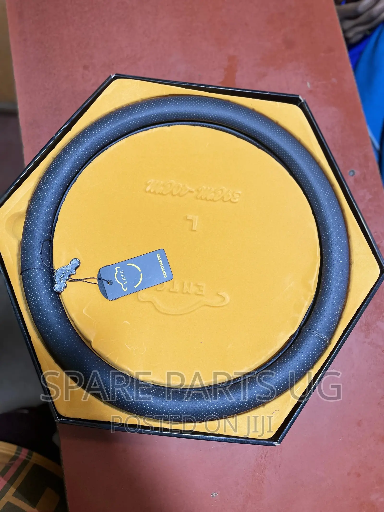 EMTC Leather Steering Cover