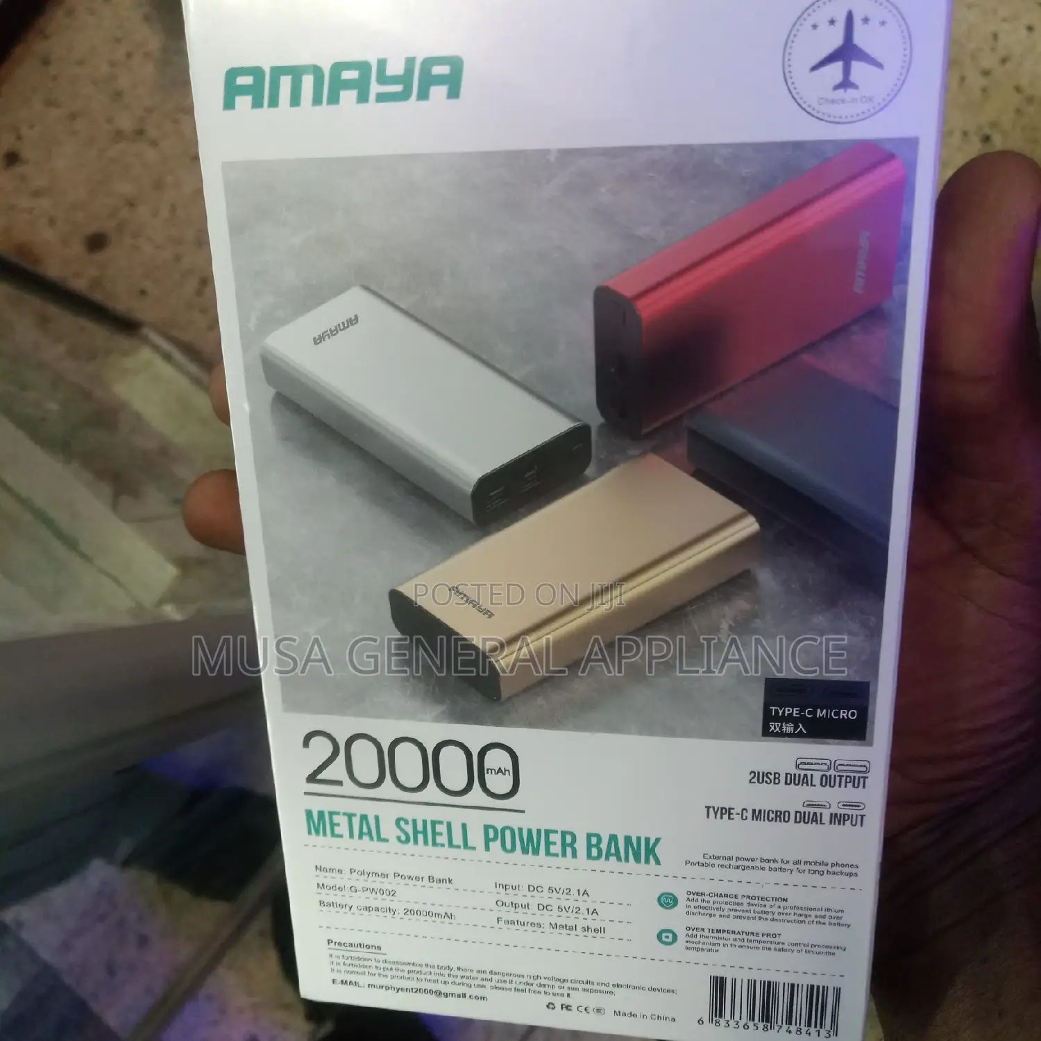 Amaya Power Bank 20000mah