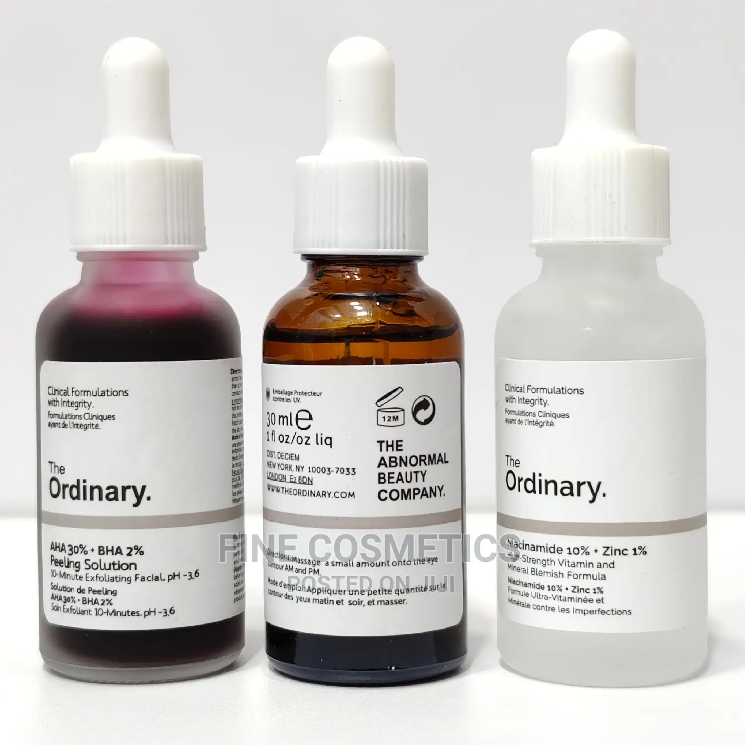 The Ordinary Serum Set of 3; Aha, Niacinamide + Caffeine Oil