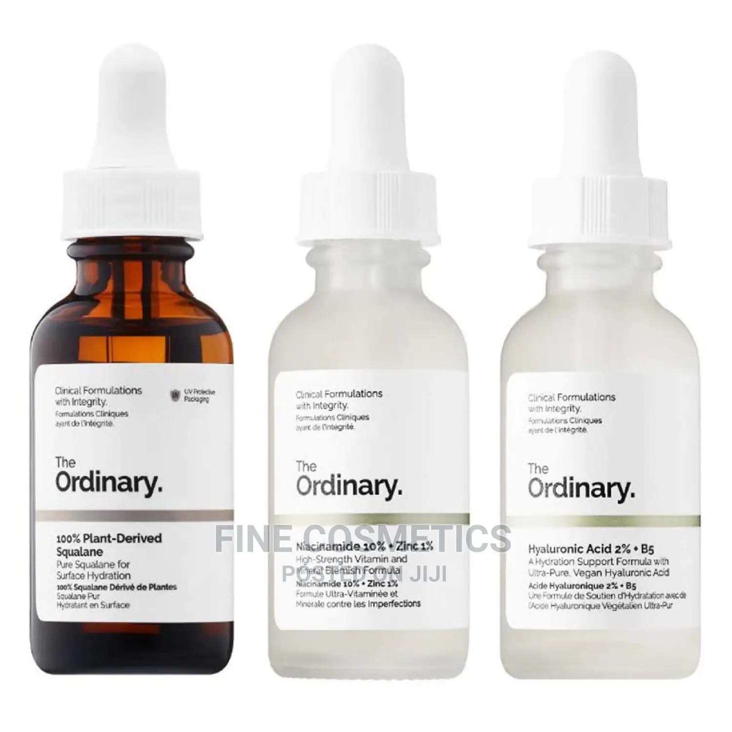The Ordinary Serum Set of 3; Aha, Niacinamide + Caffeine Oil