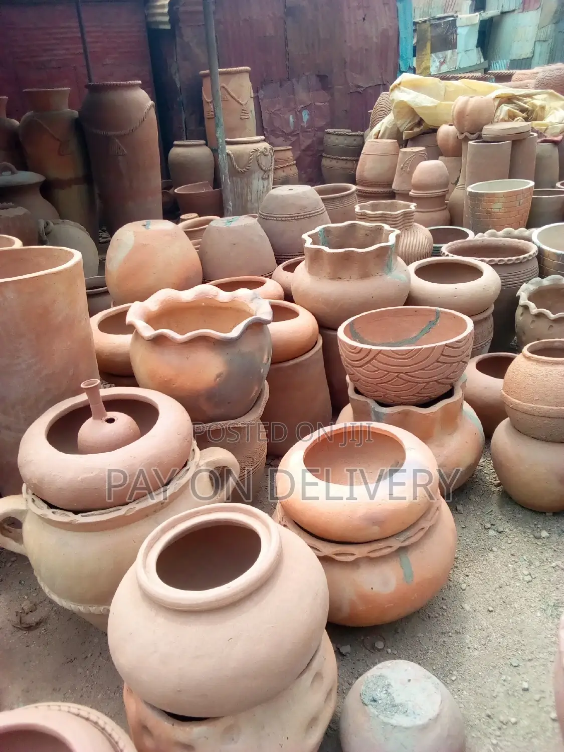 Styled Clay Flower Pots