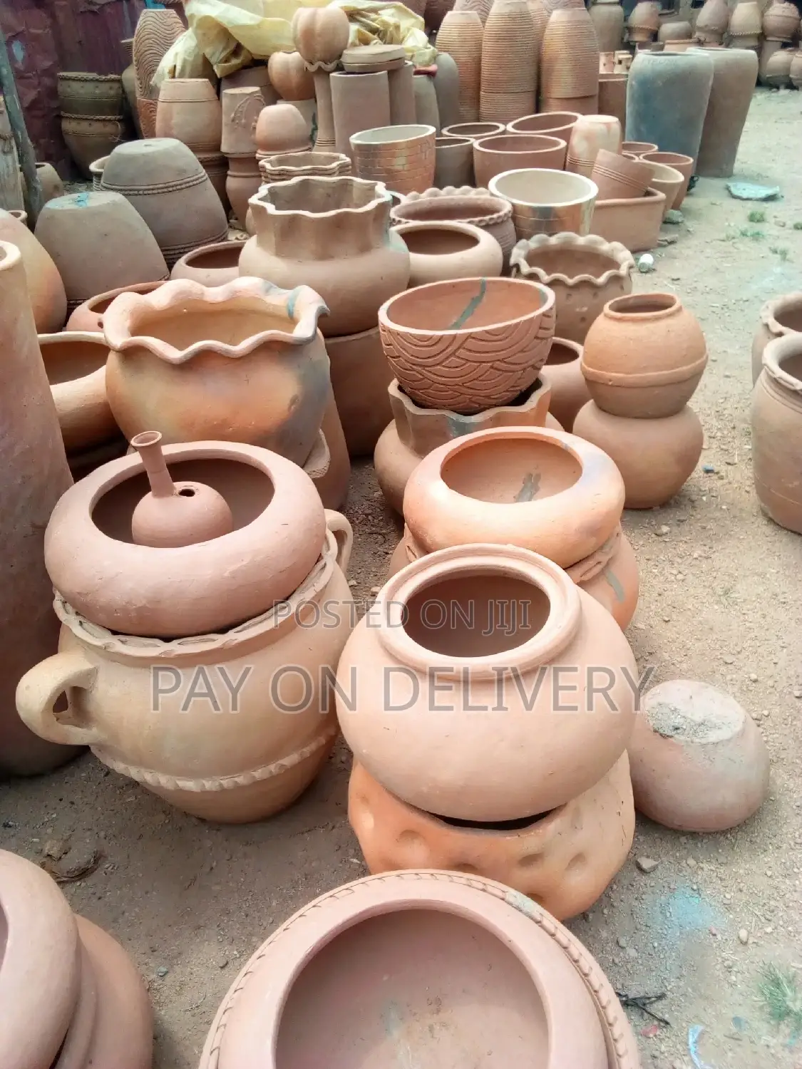 Styled Clay Flower Pots