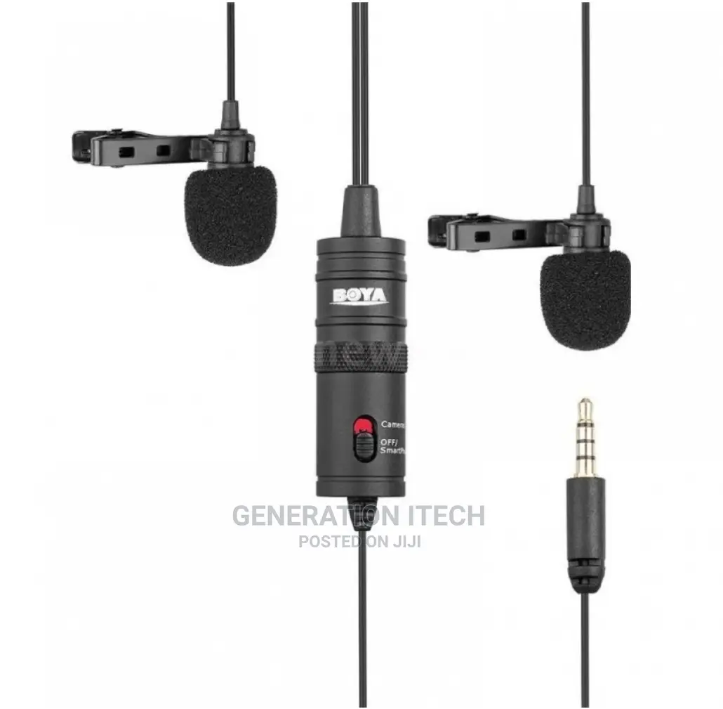 Dual Lavalier Microphone for Cameras, Phones, PCS -M1dm