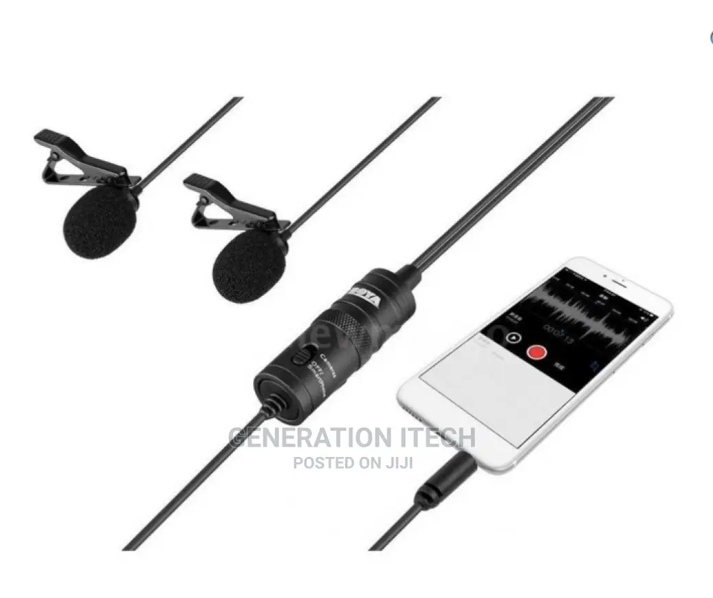 Dual Lavalier Microphone for Cameras, Phones, PCS -M1dm