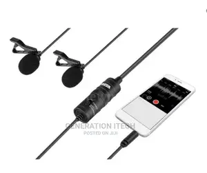 Dual Lavalier Microphone for Cameras, Phones, PCS -M1dm