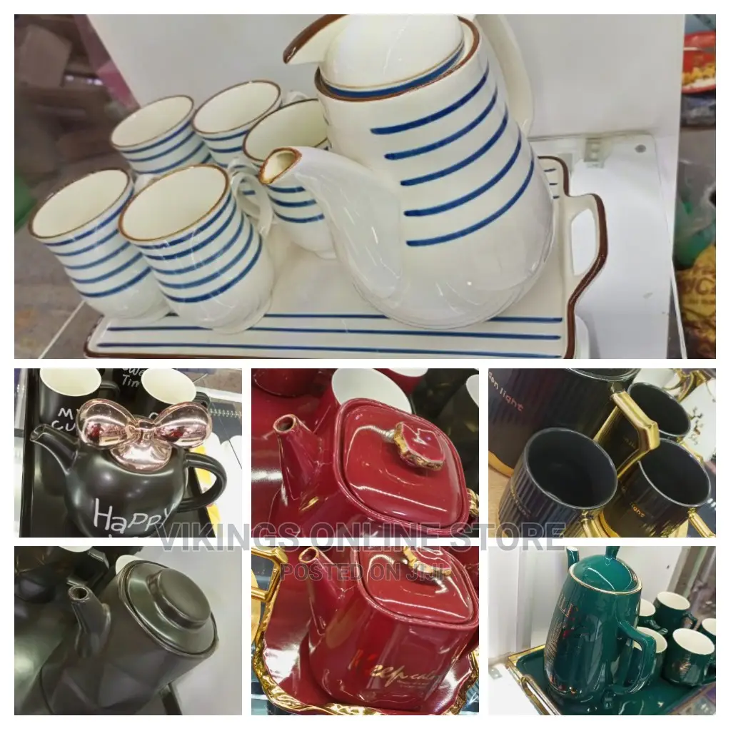 Ceramic Cup and Tea Pot Set.