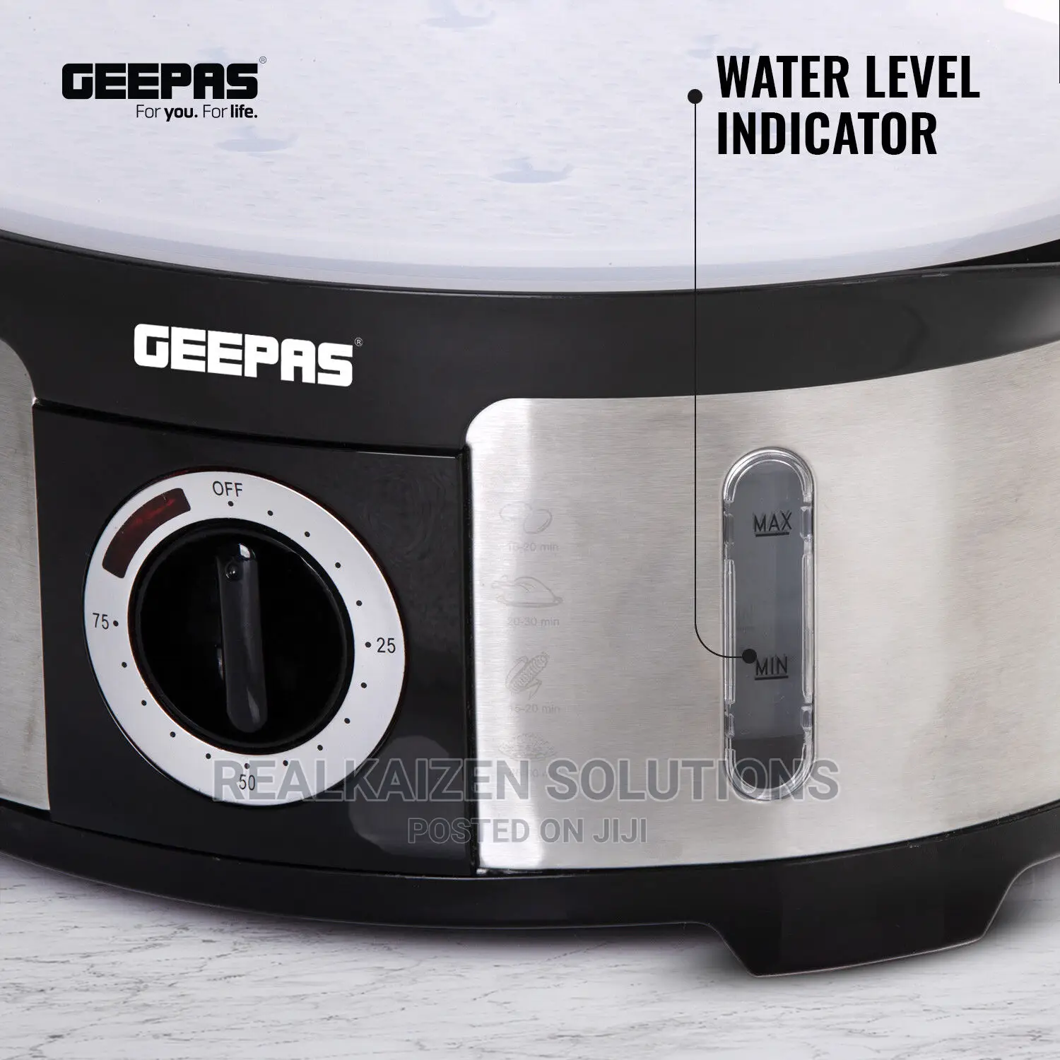 GEEPAS 12L - 3 Tiers | 75 Minutes Timer Food Steamer 1000W