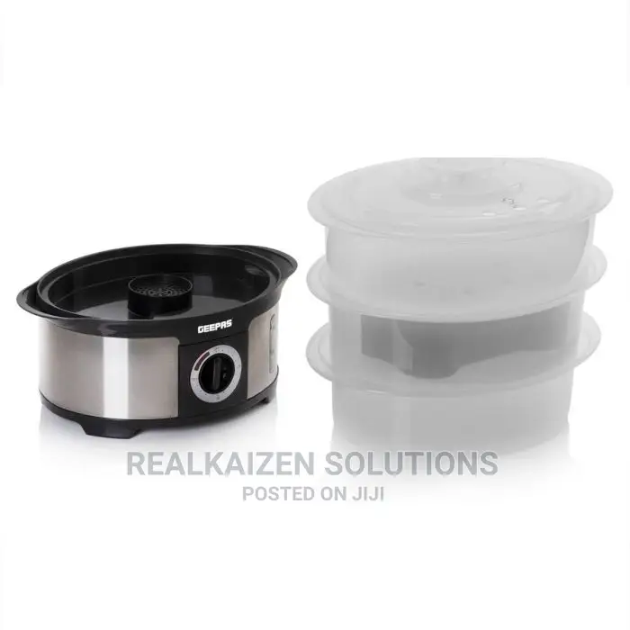 GEEPAS 12L - 3 Tiers | 75 Minutes Timer Food Steamer 1000W