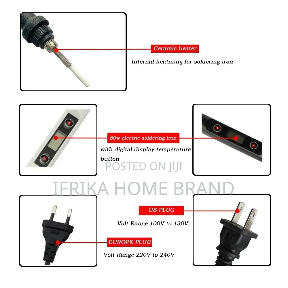 LCD Digital Display Temperature Adjustable Soldering Iron