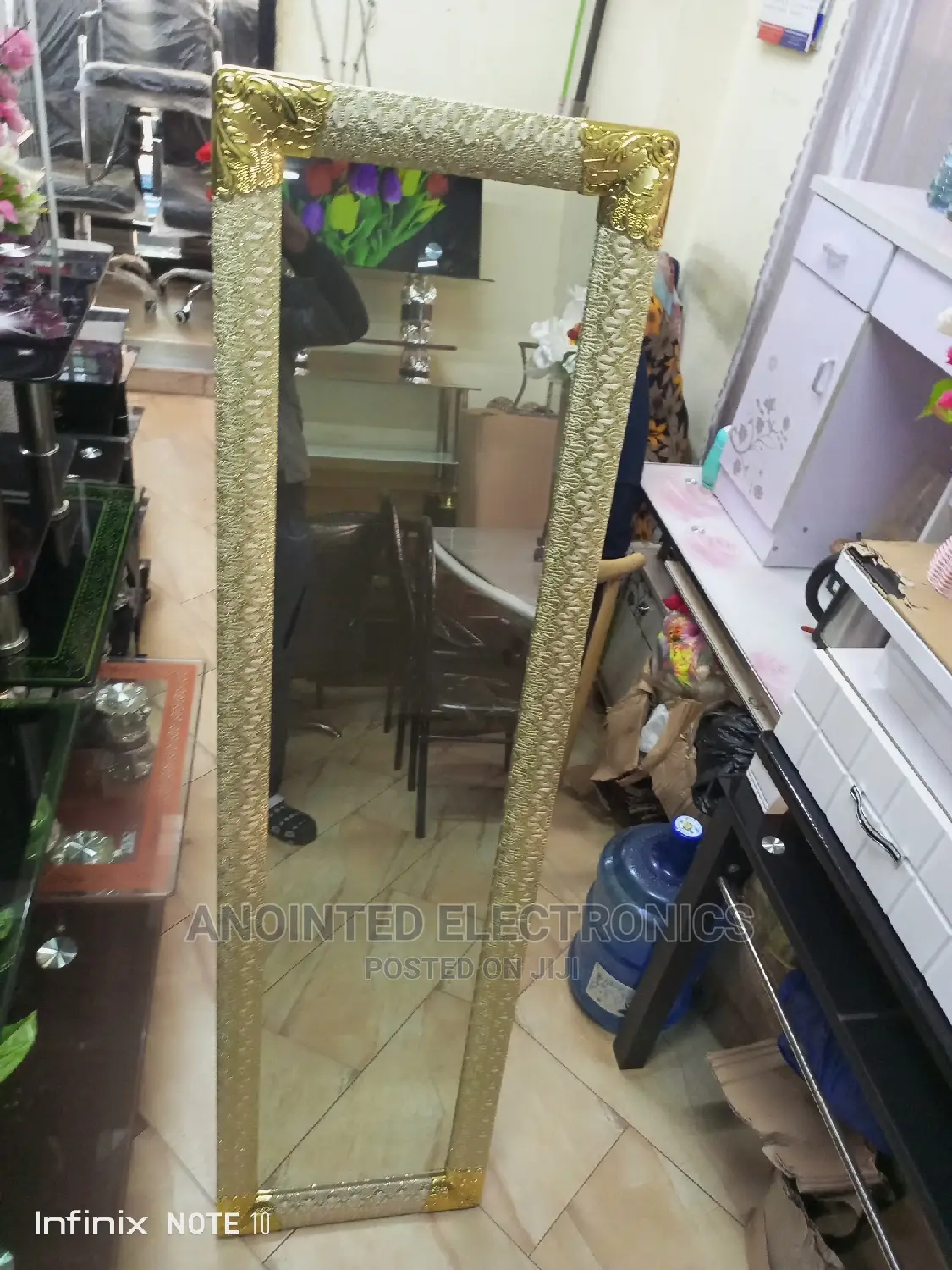 Stand Mirror Gold Colour