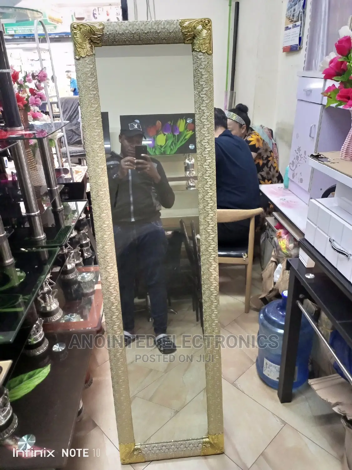 Stand Mirror Gold Colour