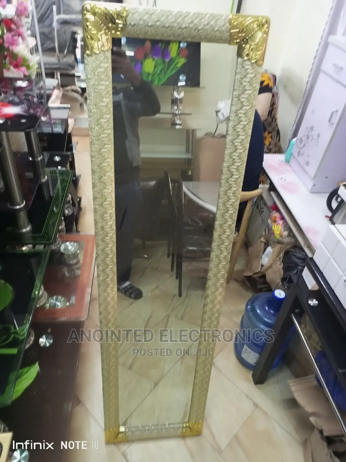Stand Mirror Gold Colour