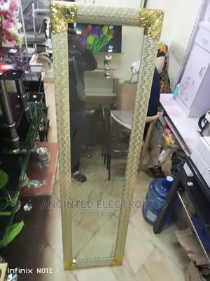 Stand Mirror Gold Colour