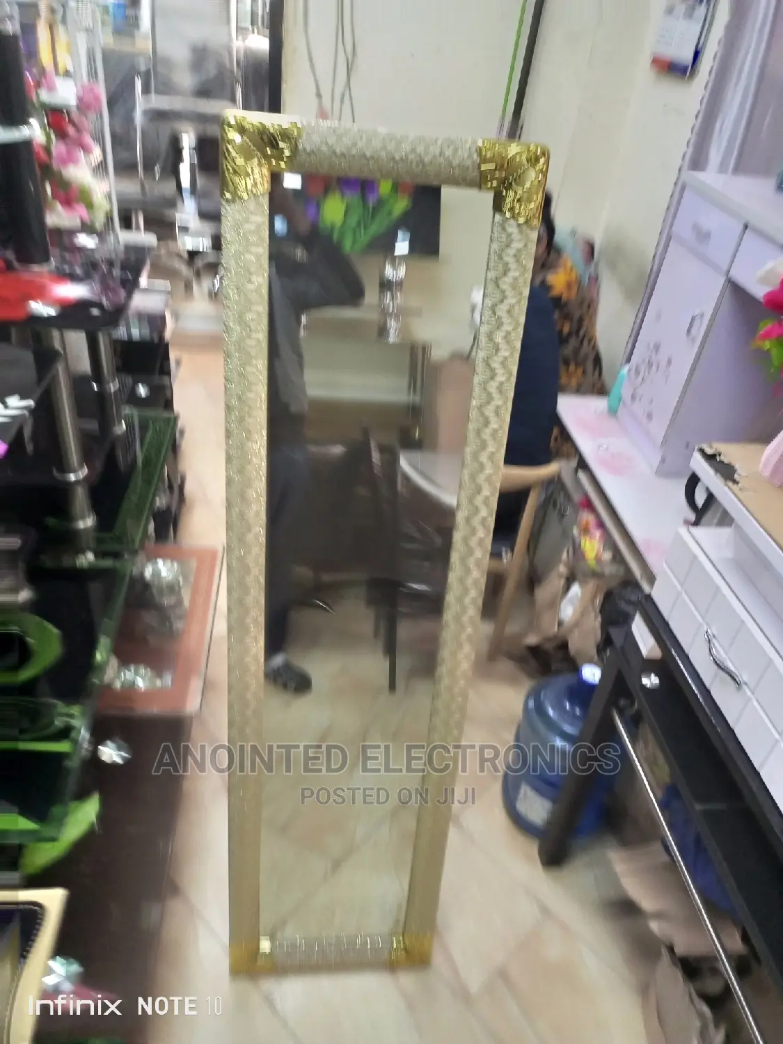 Stand Mirror Gold Colour