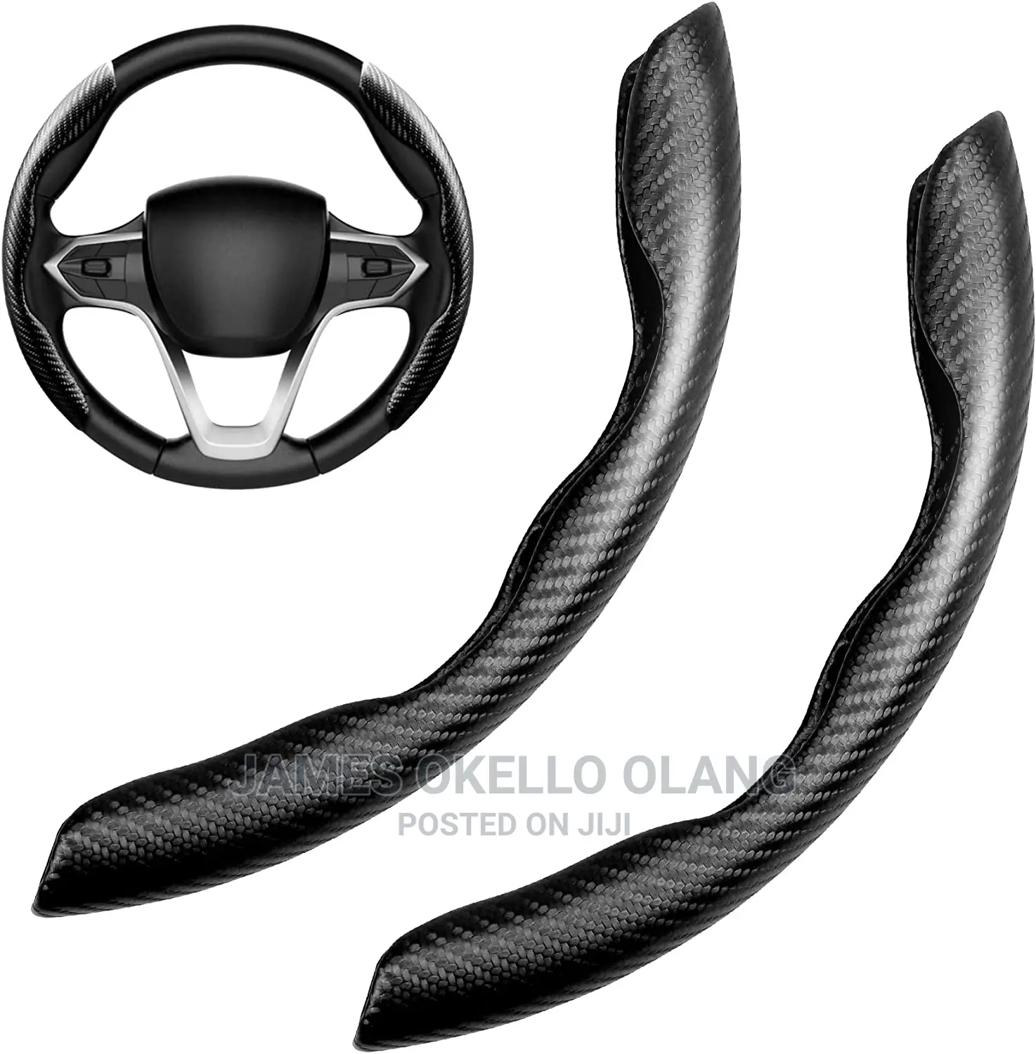 Car Steering Cover With Fabire Carbon.