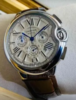 CARTIER Watch - Brown Leather, Roman Numbers