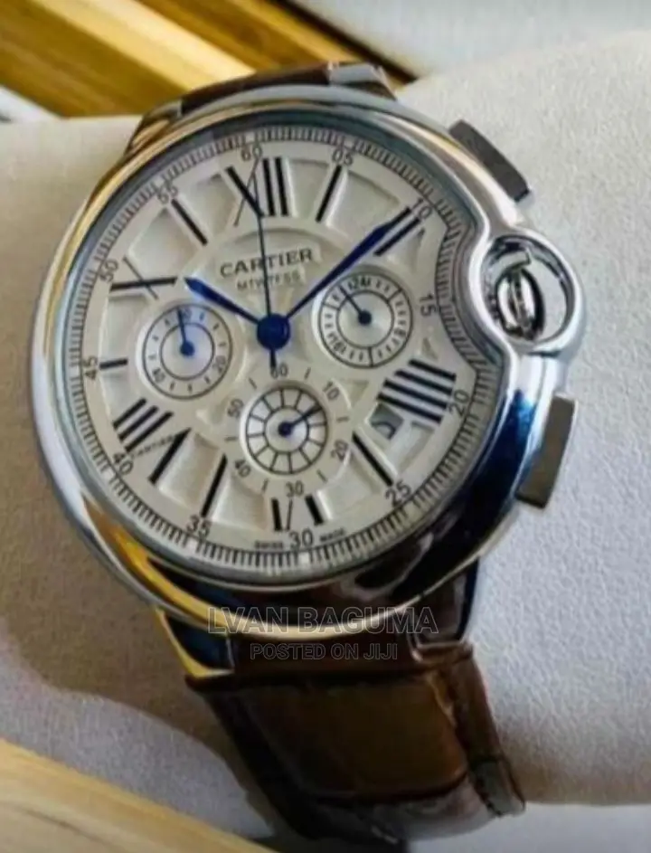 CARTIER Watch - Brown Leather, Roman Numbers