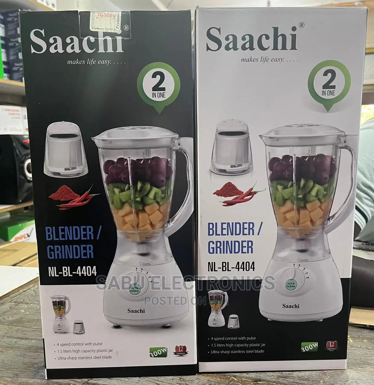 Original Saachi Blender With Mill Grater