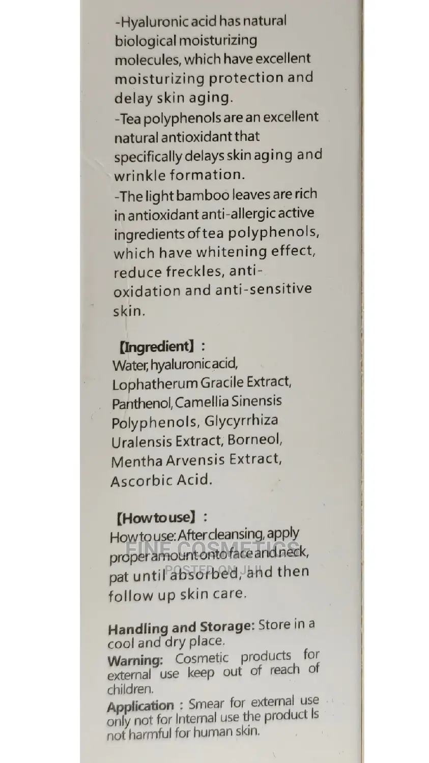 Young Skin Green Tea and Bamboo Leaf Facial Serum