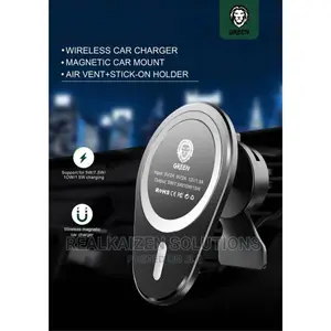 Green 15W Wireless Magnetic Car Mount Charger