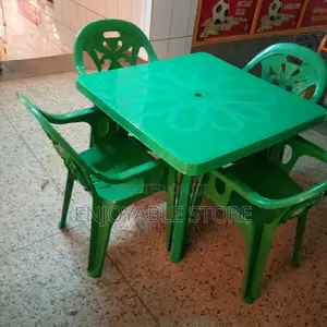 Plastic Chairs Set and Table