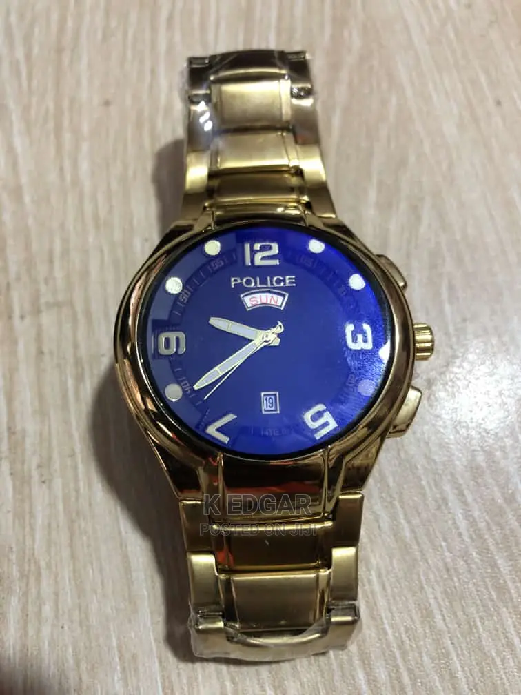 Brand New Medium Size Golden Police Watch