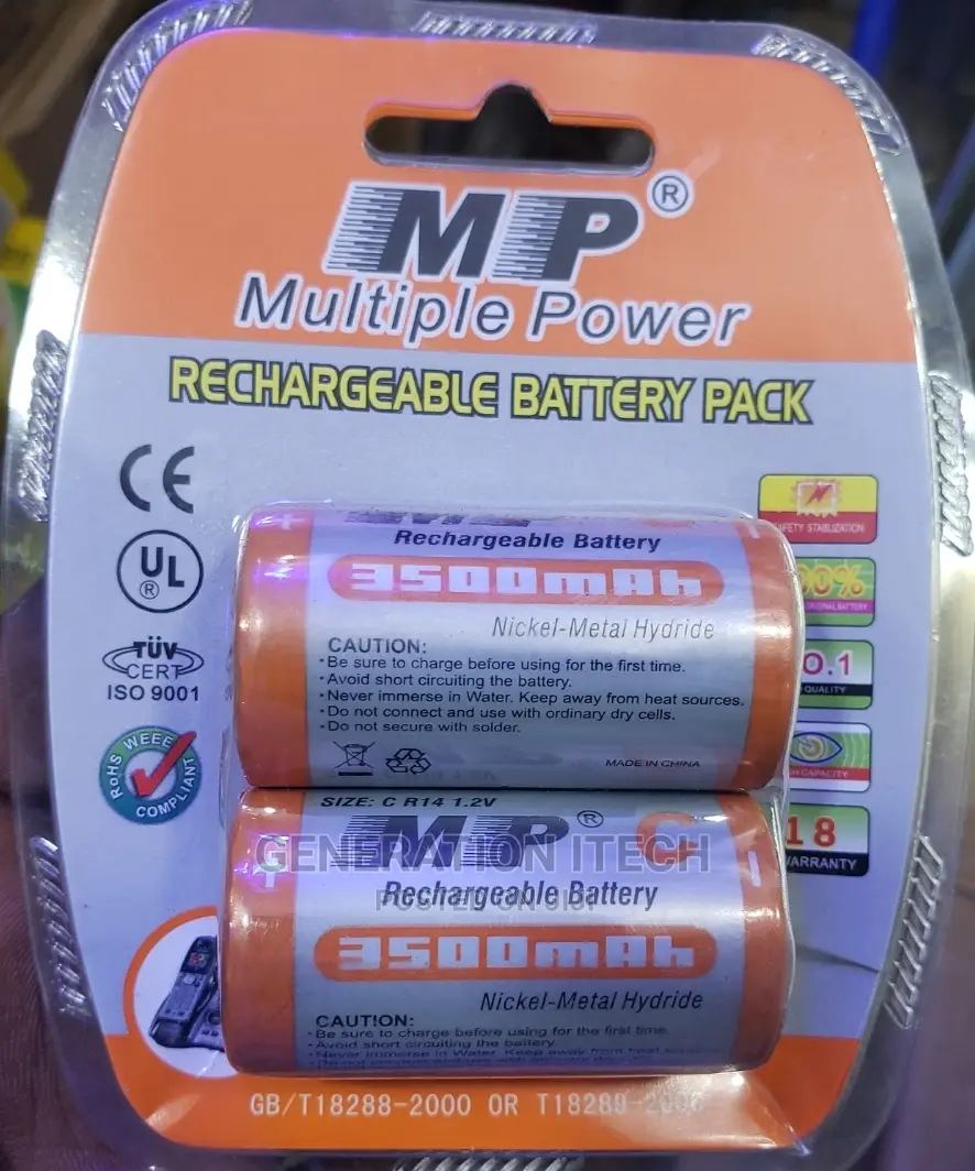 1.2 Volts Rechargeable Battery -Size C