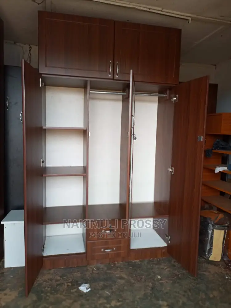 Dark Walnut Wardrobe With Top Shutters