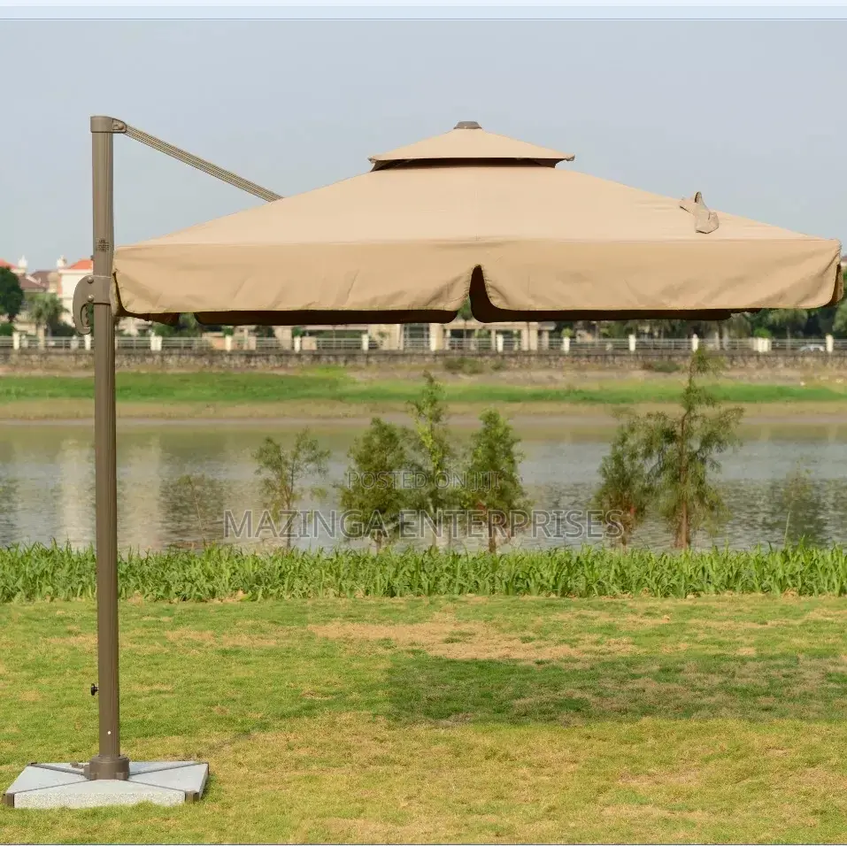 Square High Deluxe Garden Sun Umbrella(Rotates 360° Folds)