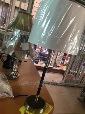 White and Silver Bedside Lamp