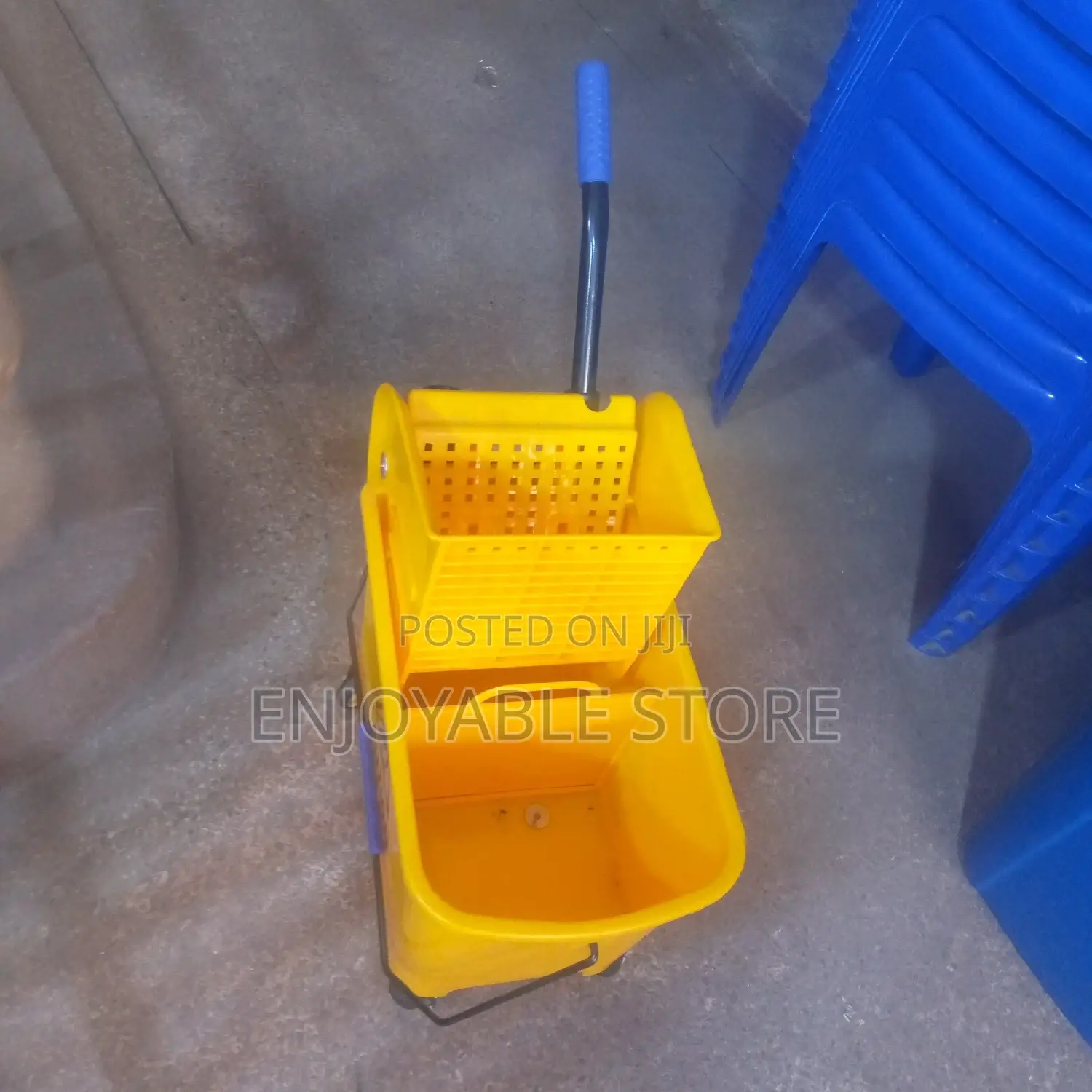 Plastic Cleaning Mop Bucket Trolley
