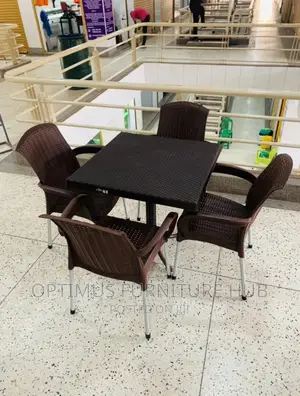 Coffee Brown Set (4 Chairs and Table)
