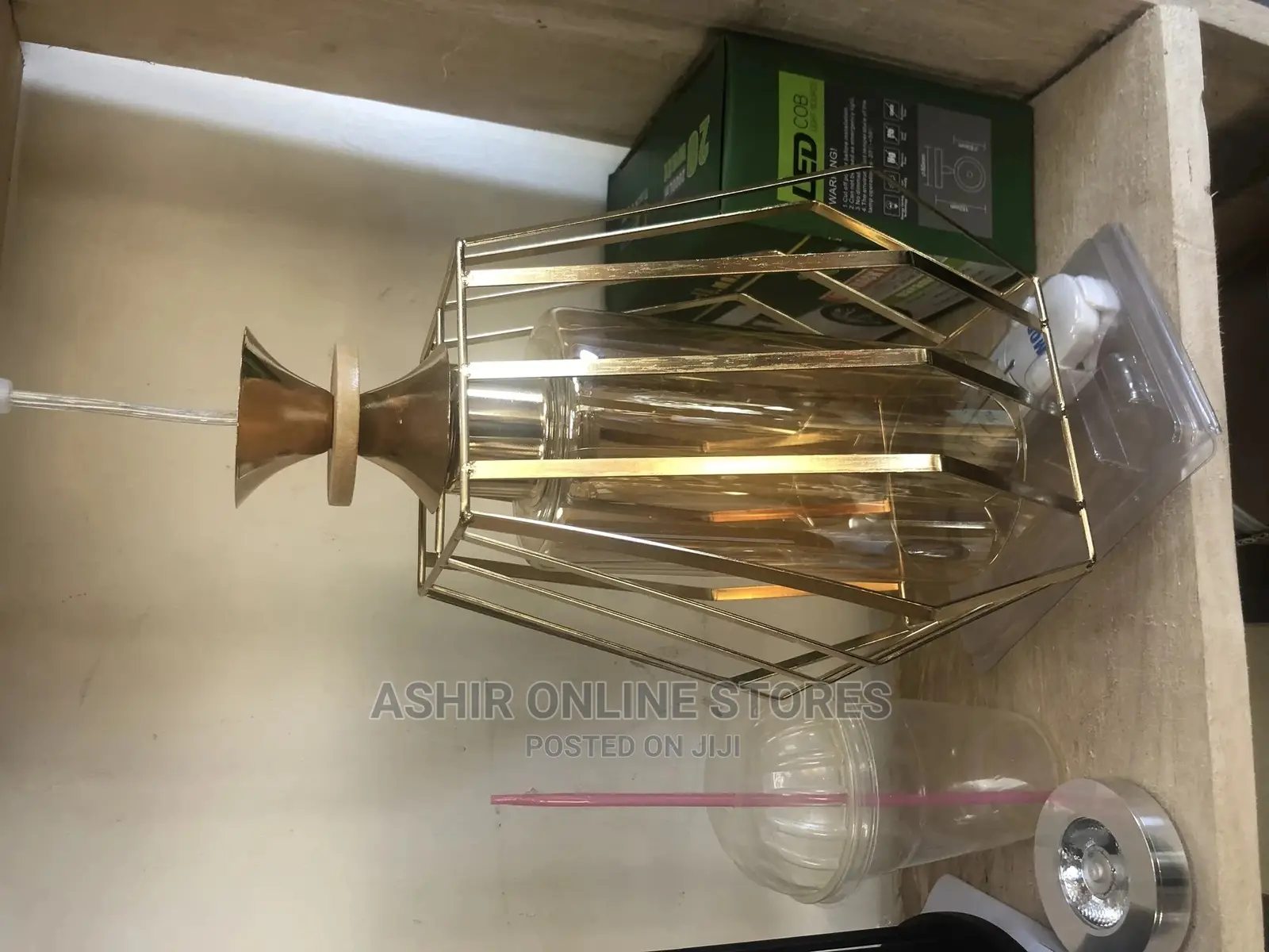 Golden Pendant Lamp Holder