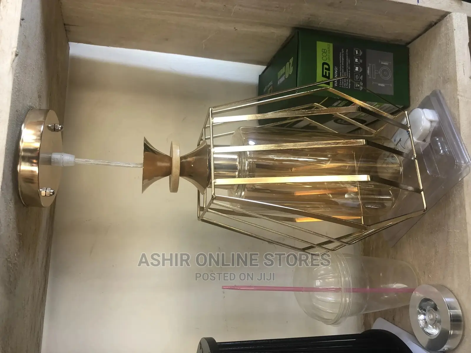 Golden Pendant Lamp Holder