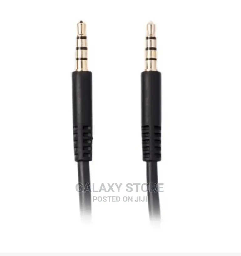 Aux Audio Cable Jack to Jack 3.5mm to 3.5mm 1.5m - Black.