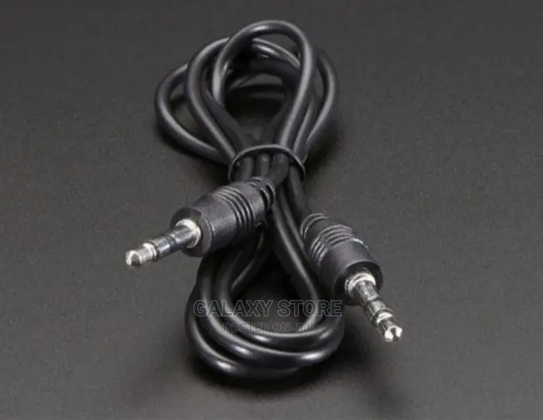 Aux Audio Cable Jack to Jack 3.5mm to 3.5mm 1.5m - Black.