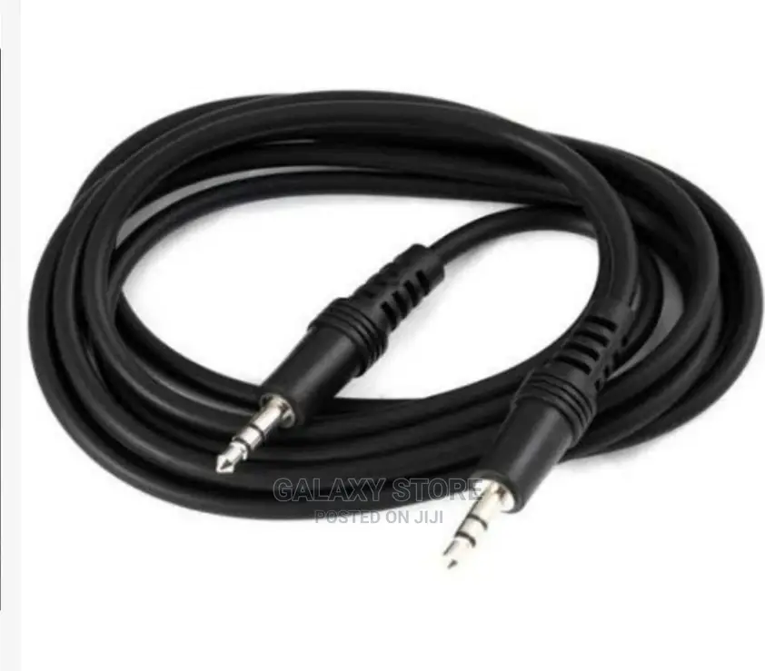 Aux Audio Cable Jack to Jack 3.5mm to 3.5mm 1.5m - Black.