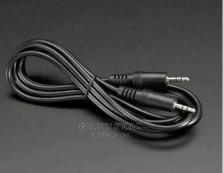 Aux Audio Cable Jack to Jack 3.5mm to 3.5mm 1.5m - Black.
