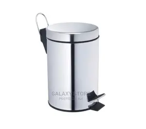 20l Stainless Waste Bin Pedal Dust Bin Silver