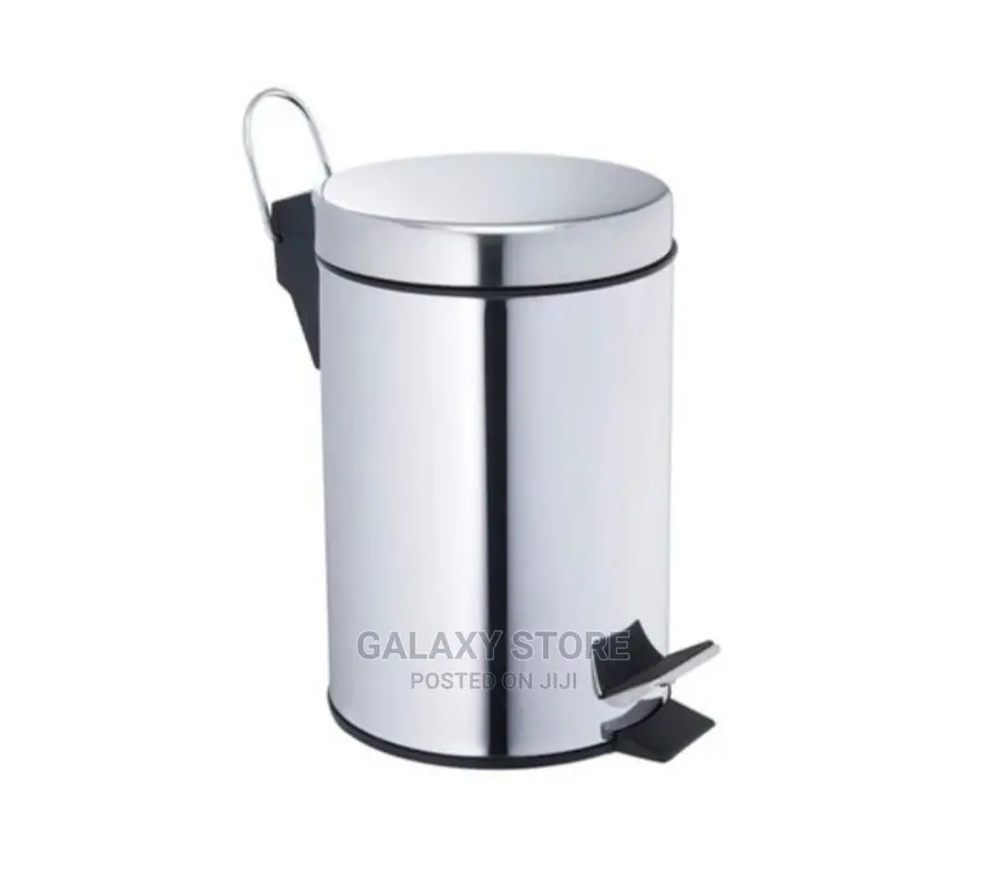 20l Stainless Waste Bin Pedal Dust Bin Silver