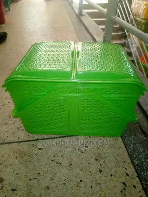 Plastic Storage Basket, Light Green