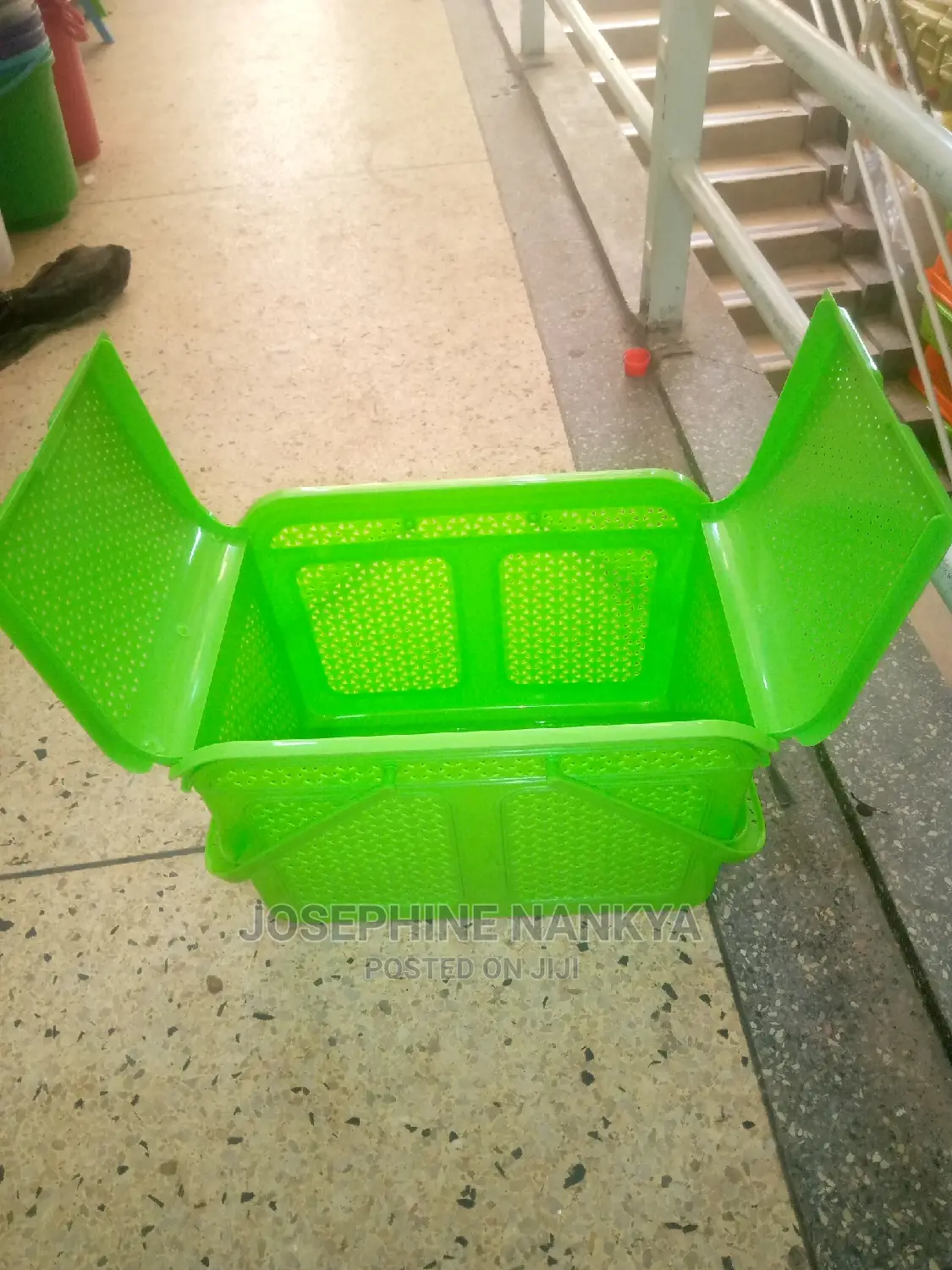 Plastic Storage Basket, Light Green