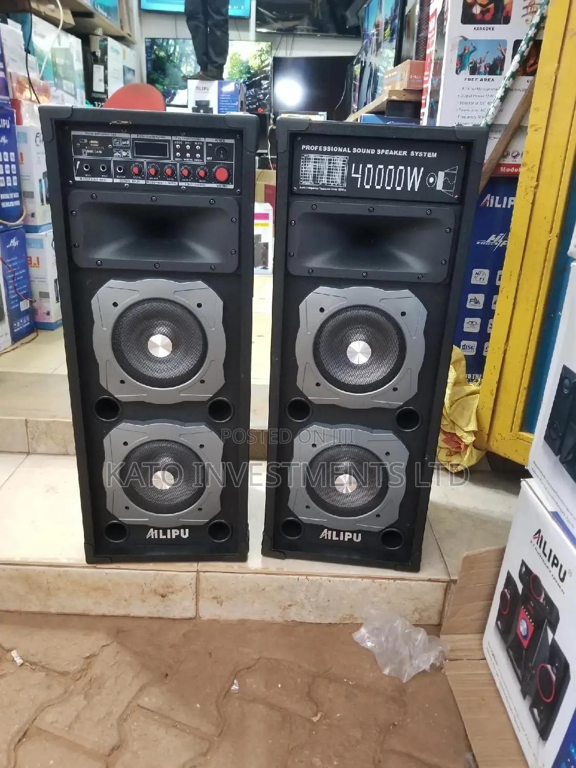 Twin 40000watts Self Amplified Speakers